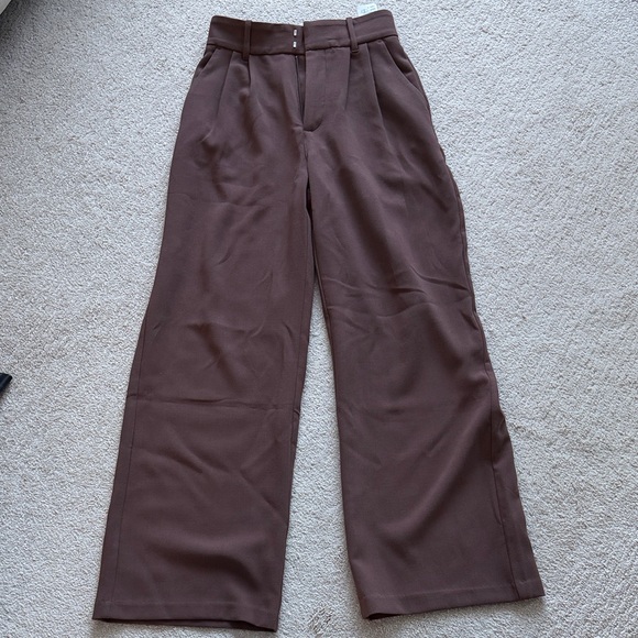 Abercrombie & Fitch Pants - Abercrombie & Fitch Wide Leg Trousers in Chocolate Brown
